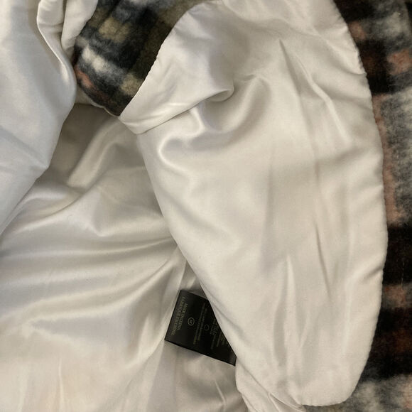 NEW BLANK NYC WOMEN BRAINSTORM MULTICOLOR PLAID FRINGE BUTTON JACKET SIZE MEDIUM - Picture 4 of 7